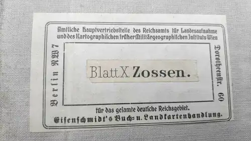 F157/ Landkarte Berlin Blatt 10 Zossen Reichsamt Landesaufnahme