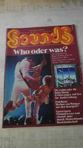 F431/ Sounds Musik Magazin 12/75 The WHO Guru Guru Bill Swan