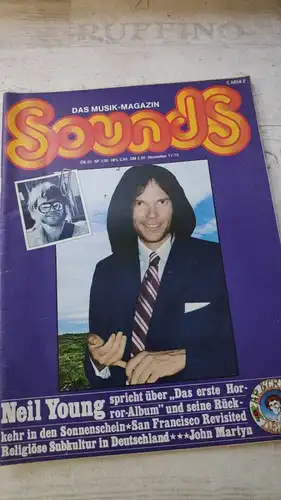 F431/ Sounds Musik Magazin 11/75 Neil Young John Martyn Beach Boys