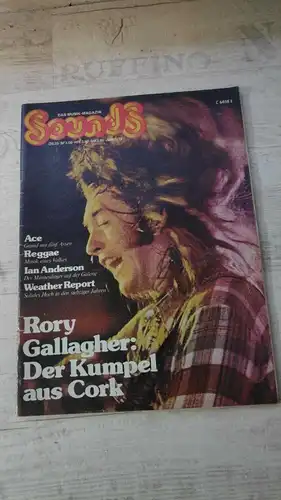 F431/ Sounds Musik Magazin 06/75 Rory Gallagher Weather Report Ace Ian Anderson