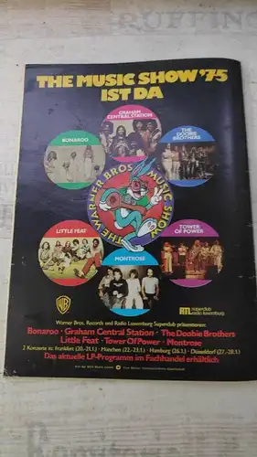 F431/ Sounds Musik Magazin 01/75 Jethro Tüll Amon Düül Herbie Hancock Black Oak 