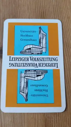 K15/  Spielkarten Skat deutsches Blatt Leipziger Volkszeitung