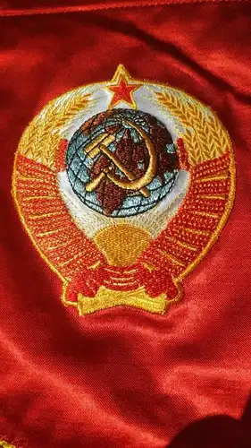 E828/ roter Wimpel Tischwimpel Fahne UdSSR CCCP  Sowjetunion gestickt auf Satin