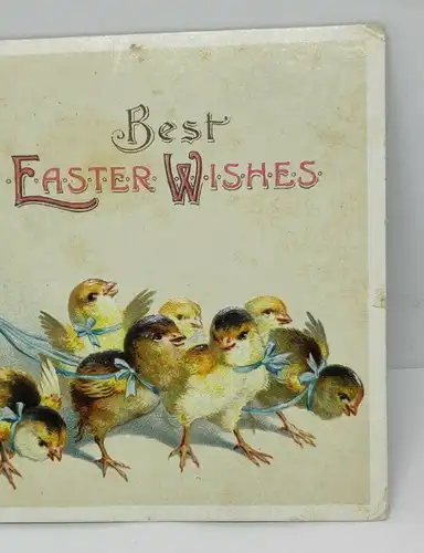 E802/ antike Osterkarte Postkarte Ostergrußkarte Amerika best Easter Wishes
