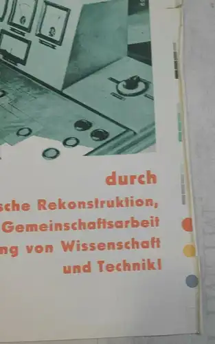 F200/ DDR Propaganda Plakat 7- Jahrplan Arbeitsproduktivität 1959