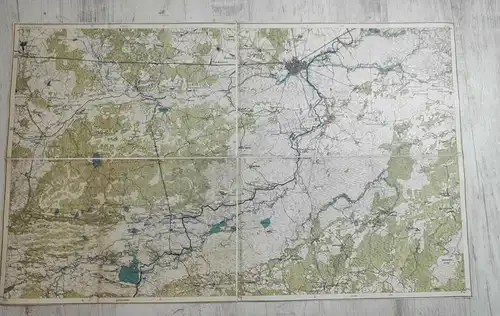 F207/ Alte Landkarte Kriegskarte Stellungskämpfe in den Pripjetsümpfen
