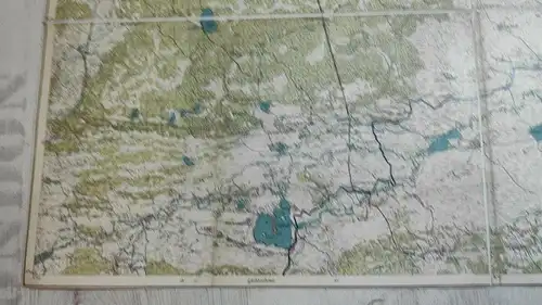F207/ Alte Landkarte Kriegskarte Stellungskämpfe in den Pripjetsümpfen