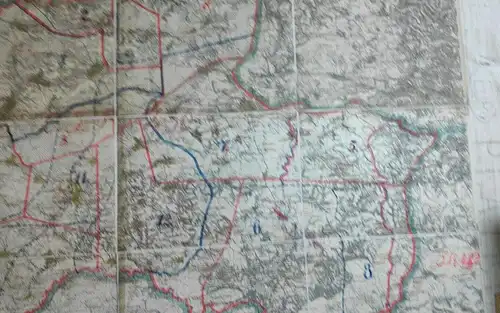 F206/ große Landkarte Kriegskarte Nowgorod- Szewjersk Gouvernement Tschernigow