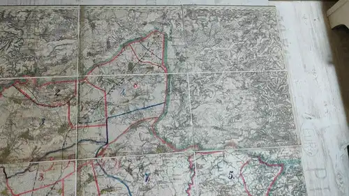 F206/ große Landkarte Kriegskarte Nowgorod- Szewjersk Gouvernement Tschernigow