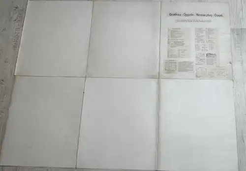 F205/ Alte Landkarte Kriegskarte Grottkau - Oppeln- Neisse Ost  Leinwand