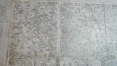 F205/ Alte Landkarte Kriegskarte Grottkau - Oppeln- Neisse Ost  Leinwand