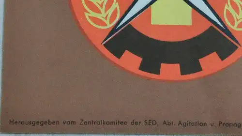 F199/ DDR Propaganda Plakat 7 Jahrplan Metallurgie 1965 groß