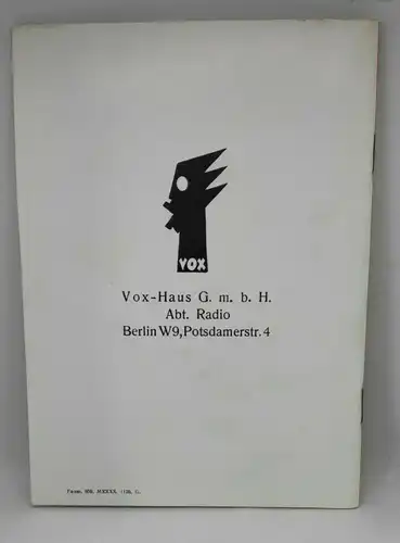 F178/ Rundfunk-Empfangsgeräte und Zubehörteile Katalog 1926/1927 Nachdruck