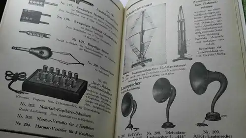 F178/ Rundfunk-Empfangsgeräte und Zubehörteile Katalog 1926/1927 Nachdruck