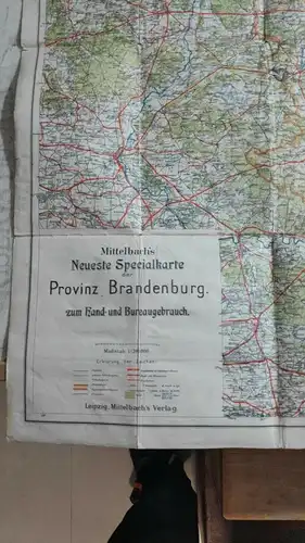 F168/  Originalkarte Mittelbachs neueste Spezialkarte Provinz Brandenburg  groß