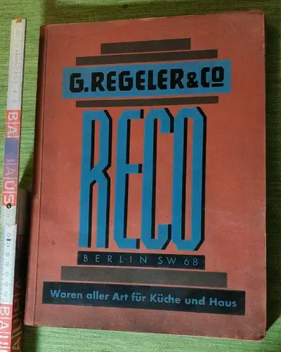 F161/ Warenkatalog G. Regeler RECO Berlin Waren aller Art antik