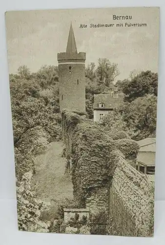 E803/ AK Bernau Alte Stadtmauer mit Pulverturm 