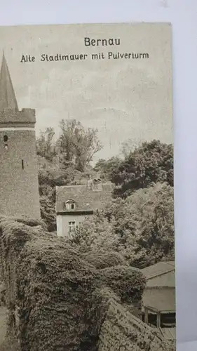 E803/ AK Bernau Alte Stadtmauer mit Pulverturm 