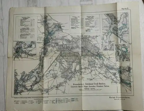 F155/ Klasings Binnen Atlas die Märkischen Gewässer Karte 2