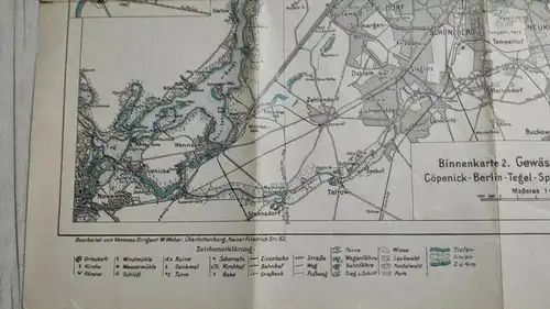 F155/ Klasings Binnen Atlas die Märkischen Gewässer Karte 2