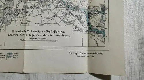 F155/ Klasings Binnen Atlas die Märkischen Gewässer Karte 2