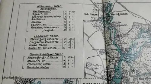 F155/ Klasings Binnen Atlas die Märkischen Gewässer Karte 2