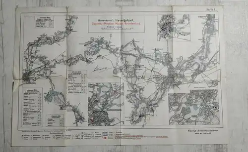 F155/ Klasings Binnen Atlas die Märkischen Gewässer Karte 1