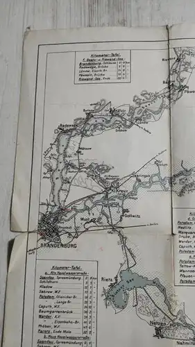 F155/ Klasings Binnen Atlas die Märkischen Gewässer Karte 1