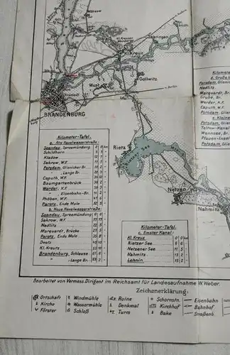 F155/ Klasings Binnen Atlas die Märkischen Gewässer Karte 1