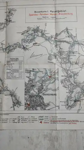 F155/ Klasings Binnen Atlas die Märkischen Gewässer Karte 1