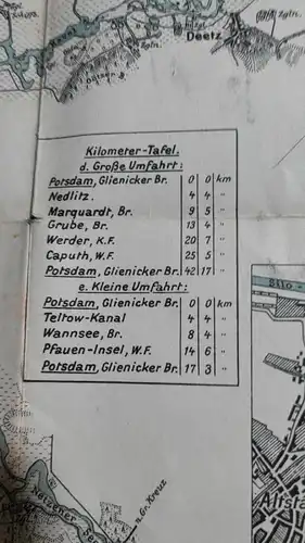 F155/ Klasings Binnen Atlas die Märkischen Gewässer Karte 1