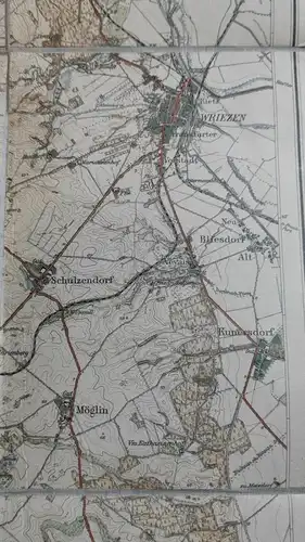 F153/ Landkarte Berlin Blatt 4 Freienwalde Landesaufnahme Militärkarte