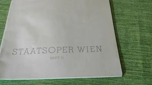 F144/ Programmheft. Staatsoper Wien Heft 15 von 1940/ 41