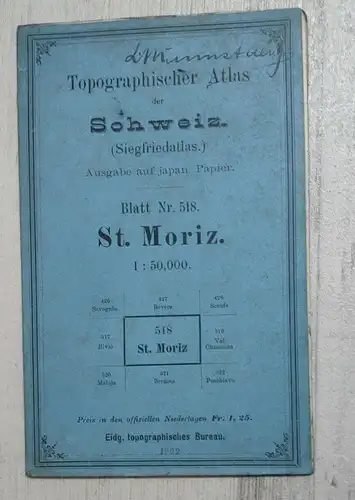 F130/ Topographischer Atlas der Schweiz Siegfriedatlas Maßstab 1 : 50 000