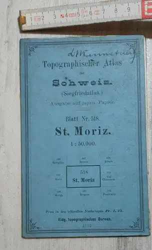 F130/ Topographischer Atlas der Schweiz Siegfriedatlas Maßstab 1 : 50 000