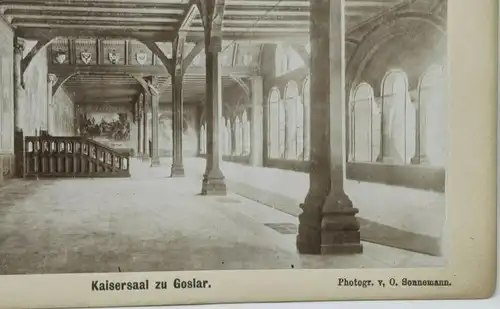 E801/ Altes Foto auf Karton Harz Kaisersaal zu Goslar