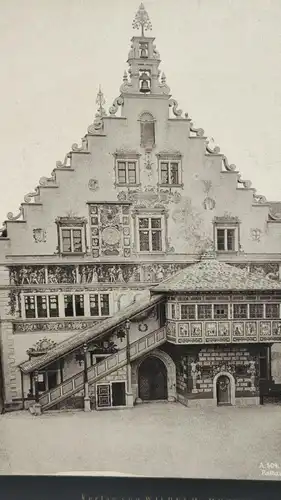 E801/ Altes Foto auf Karton Lindau i. B. 1899 Rathaus Nordseite