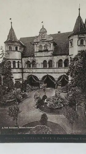 E801/ Altes Foto auf Karton KONSTANZ Rathaus Hofansicht