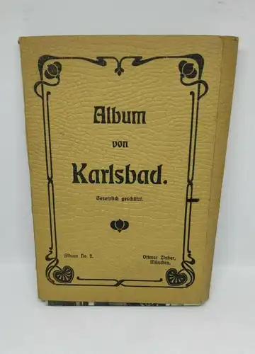 E801/ 20 Ansichten Mappe Album von Karlsbad in Böhmen um 1900 Ottomar Zieher