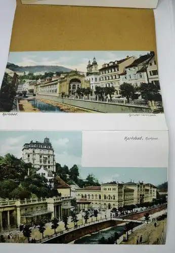 E801/ 20 Ansichten Mappe Album von Karlsbad in Böhmen um 1900 Ottomar Zieher