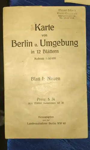 F101/ Karte von BERLIN u. UMGEBUNG in 12 Plänen