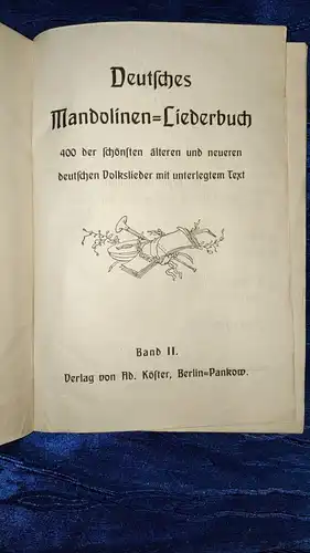 F87/ Deutsches Mandolinen Liederbuch  Band 2