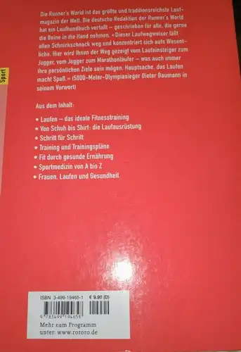 F62/Runner's World DAS LAUFBUCH Training Technik Ausrüstung + Analyse