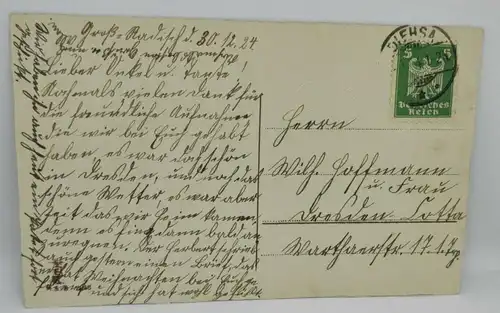 E801/ antike Neujahrskarte Neujahrsgruß Glücksschwein 