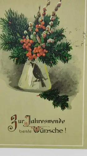E801/ antike Neujahrskarte Neujahrsgruß Feldpost 1916