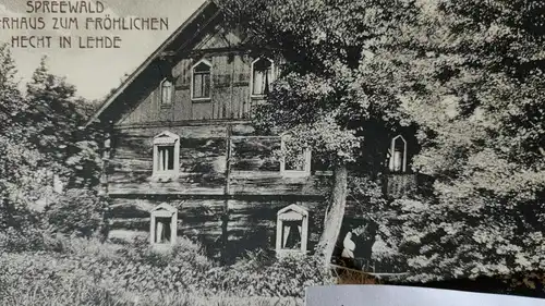 E803/ Ansichtskarte Spreewald Logierhaus Zum Fröhlichen Hecht in Lehde 1915