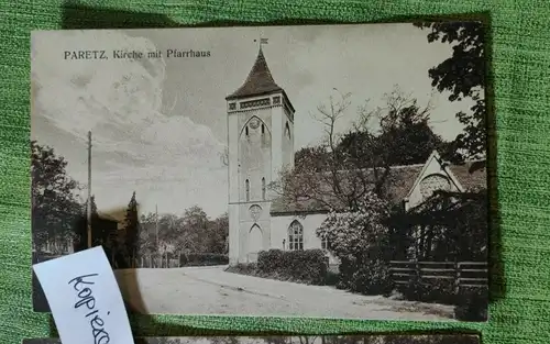 E803/ 2x Ansichtskarte Paretz- Kirche und  Muschelgrotte um 1920