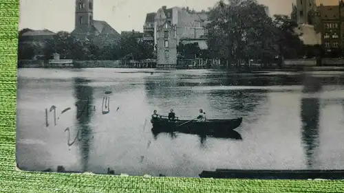 E803/ alte Ak Cöpenick Berlin Köpenick, Dahmepartie mit Rathaus und  Kirche