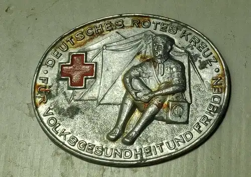 E800/ DDR Abzeichen,Deutsche Rotes Kreuz, Alu, für Volksgesundheit und Frieden