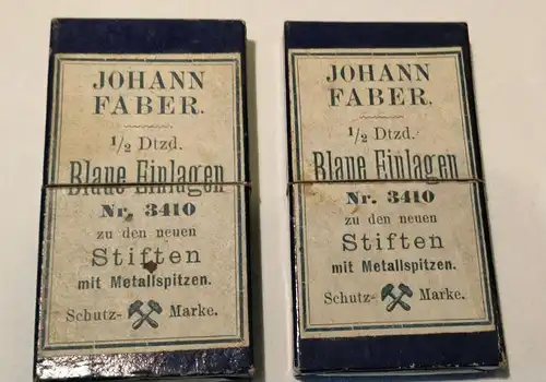 F22/ 2 Päckchen  Johann Faber Blaue Einlagen Nr. 3410 Minen